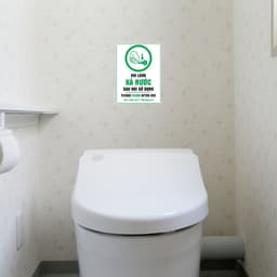 [Hỏa Tốc] Decal Dán Nhắc Nhở "Vui Lòng Xả Nước Sau Khi Sử Dụng - Please Flush After Use" Chống Thấm Nước Tối Ưu 4
