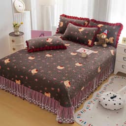 Sét Ga Gối Nỉ Phủ Bèo 3 Món 5d Xinh Xuất Sắc, Ga Trải Giường Họa Tiết Sinh Động Chất Nỉ Mềm Mại Shopgagoigiare.vn 8
