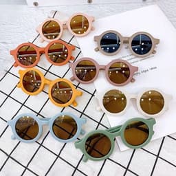 Kính Mát Cho Bé - Kính Thời Trang Gọng Tròn Chống Tia UV - Kính Râm Cho Trẻ Em - Mắt Kính Bé Trai - Mắt Kính Bé Gái 1