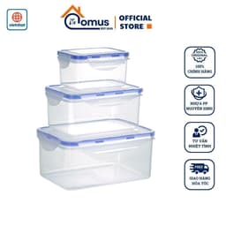 Bộ Hộp Đựng Thực Phẩm Khoá Gài Việt Nhật 6530/32, Bảo Quản Đồ Ăn Tủ Lạnh - DOMUS 1