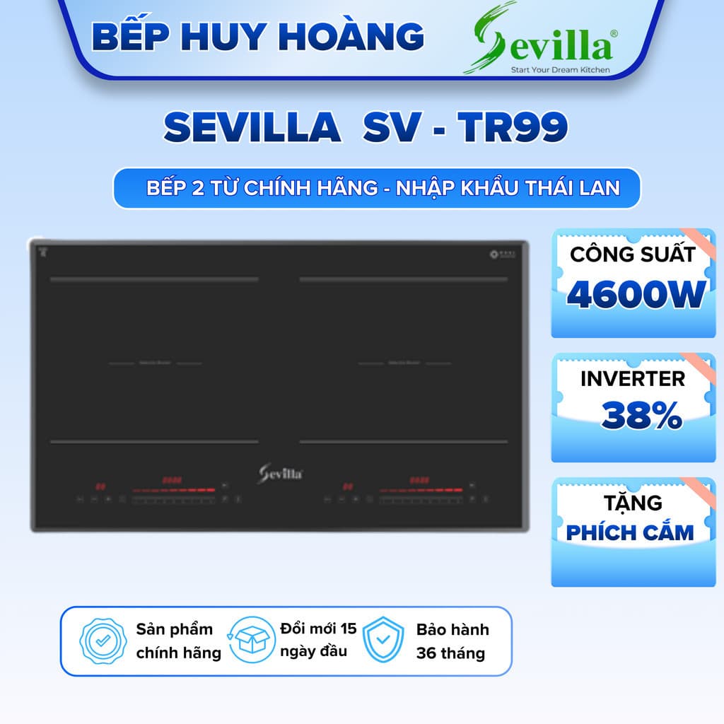 Bếp từ đôi SEVILLA TR99 | Nhập khẩu Thái Lan | Bảo hành 3 năm