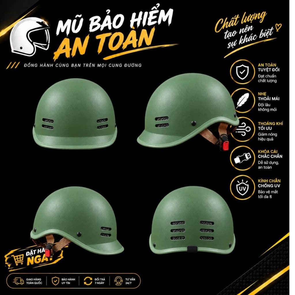 [ĐẠT CHUẨN AN TOÀN] Mũ Bảo Hiểm Cá Heo Nam Nữ Nửa Đầu Thời Trang Hot Trend