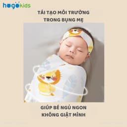 Khăn Quấn Bé Sơ Sinh Chống Giật Mình, Vải Cotton Thân Thiện Mềm Mại, Nhiều Hoạ Tiết, KT 35x80cm 8