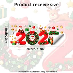 2027 Giáng Sinh Năm Mới Chủ Đề Tĩnh Cửa Sổ Dán Keo Không Làm Tổn Thương Kính Phòng Khách Cửa Sổ Ngày Lễ Không Khí Trang Trí Dán 6