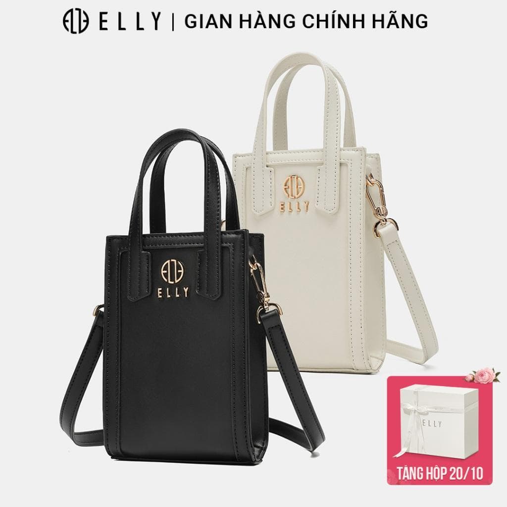 Túi xách nữ đeo chéo ELLY EL356 da tổng hợp cao cấp túi đeo vai xách tay thanh lịch thời trang chính hãng