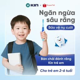 Bàn Chải Đánh Răng Trẻ Em KIN, Lông Mềm, An Toàn Cho Nướu, Cho Bé 2-6 Tuổi, Chính Hãng 2