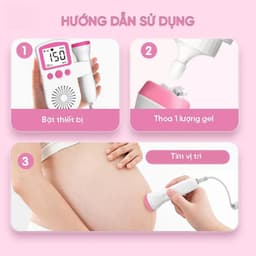 [TẶNG GEL] Máy nghe tim thai tại nhà Fetal Doppler – Máy theo dõi nhịp tim thai mini cho mẹ bầu Freeship 3