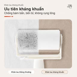 Khăn Lau Bếp Đa Năng Kháng Khuẩn Pretty,Cuộn Khăn Siêu Thấm Hút Dầu Mỡ, Không Xơ Vải, Tái Sử Dụng 4