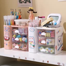 Khay Nhựa đựnġ Đồ Đa Năng .Kệ đựnġ Bút Đồ Dùng Học Tập - Hộp Lưu Trữ Văn Phòng Phẩm Để Bàn Học Sinh dễ thương VOICON 4