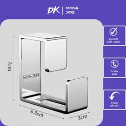 Móc Treo Chậu, Thau Inox 304 Kèm Keo Dán Chắc Chắn Tiện Lợi Gia Dụng ĐK VOICON-[DA66] 7