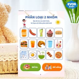 Thẻ Flash EVON BABY dạy bé tập nói - Tập PHÂN LOẠI THEO NHÓM 6