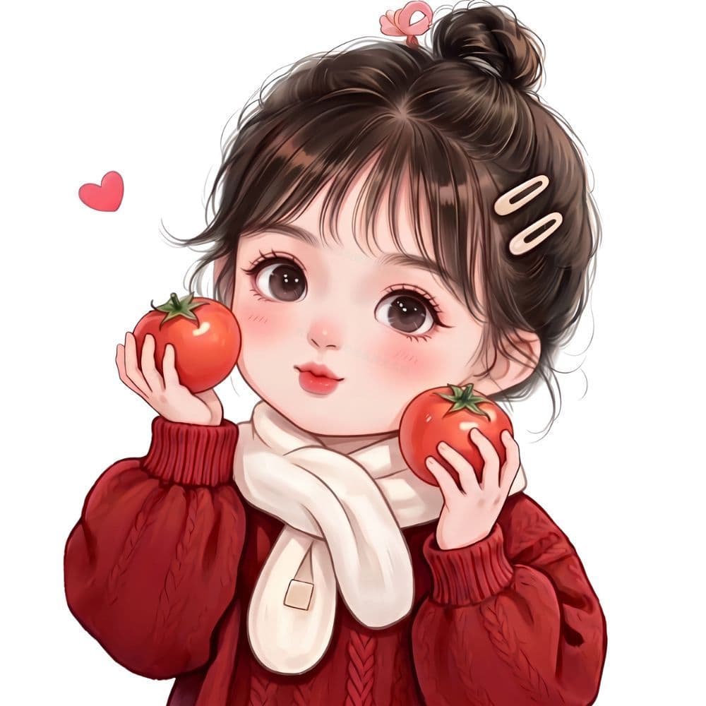 Decal Dán Xe Hơi Hình Bé Gái Chibi Dễ Thương Chống Thấm Nước - Tem Dán Trang Trí Ô Tô Nổi Bật