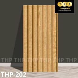Combo 100 tấm THP Lam sóng gỗ xốp pvc cao cấp chính hãng trang trí nhà đẹp 7