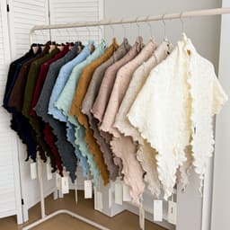 Khăn quàng cổ nữ  Khăn choàng dệt kim bằng vải dệt kim màu trơn, Khăn len mềm mại thời trang 8