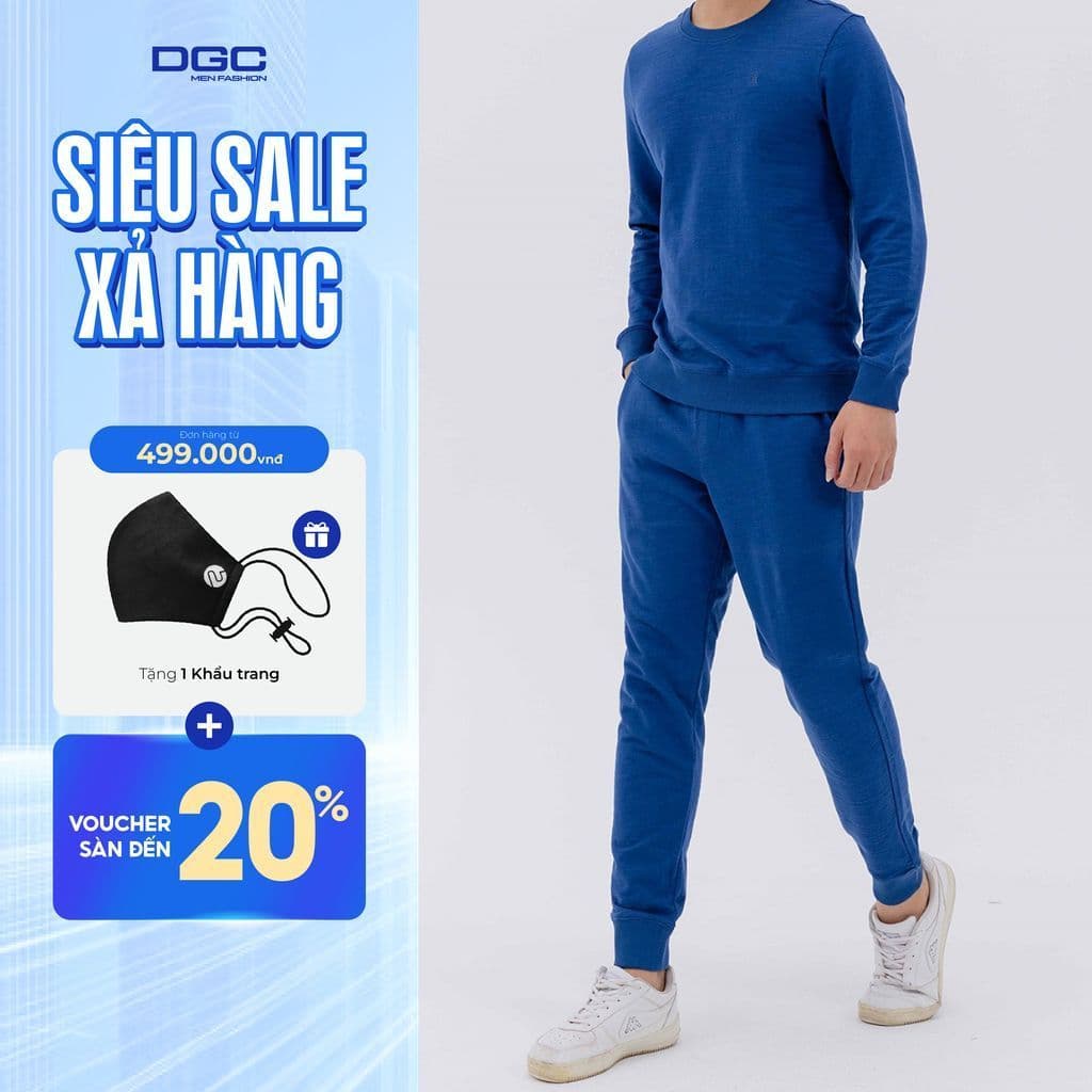 Quần nỉ DGC Phong Cách Trẻ Trung cạp có dây rút trong - WQNBBC01M
