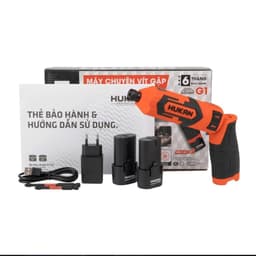 Máy chuyên vít gập pin HUKAN G1-TD2572D, Lực Siết 25N.m, 2 Tốc độ, Góc gập linh hoạt 75°, Đầu vít 1/4 inch 2