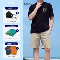 Quần short nam DGC thiết kế cạp chun với kiểu dáng basic khỏe khoắn, gọn gàng và thoải mái -SQSBF57M 1