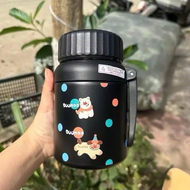 Bình Giữ nhiệt Thép Không Gỉ , Có Lọc Trà , Dễ Thương Dung Tích Lớn 1000ml ( Tặng Phụ Kiện )