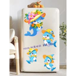 Decal Cá Heo Hoạt Hình Dễ Thương - Sticker Chống Nước Dán Tủ Lạnh, Phòng Bé, Tường Nhà Tự Dính 3