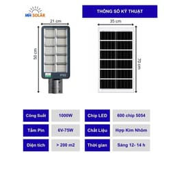 [ Dây nối 5m] COMBO 2 Đèn Năng Lượng Mặt Trời 10 khoang- Chiếu sáng 12h-15h - Diện tích  200-300m2 - Kháng nước IP69 2