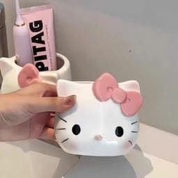 Ống đựnġ Bút Để Bàn Hình Hello Kitty Nơ Siêu Dễ Thương Tiện Dụng VOICON-[DA66] 8