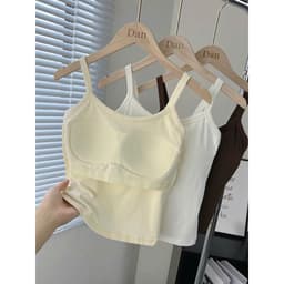 <  Kèm Đệm Mút > Áo 2 dây có mút ngực chất tăm lạnh , áo hai dây nữ 2