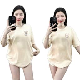 [ Áo Thun MỎNG ] Áo thun cotton nữ Bình Dân cổ tròn vải mỏng nhẹ form rộng unisex -cáo thêu xinh -thuhoai009 3