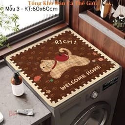 THẢM PHỦ MÁY GIẶT KÍCH THƯỚC 60×60CM – XINH XẮN, CHỐNG BẨN TIỆN DỤNG 6