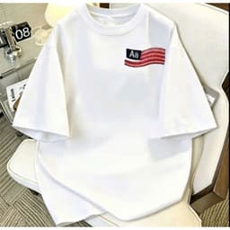 Áo phông nữ tay lỡ form rộng cotton su cờ Mỹ độc đáo thun đính ngọc mềm mịn M358 3