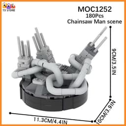 Minifigure Chainsaw Man Đồ Chơi Lắp Ráp Nhân Vật Anime Chainsaw Man Scene (MOC1252) 2