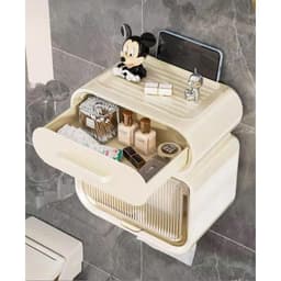VINBEO Hộp Đựng Giấy Vệ Sinh 2 Tầng , Hộp Đựng Giấy Hộp Giấy Vệ Sinh Có Kệ Để Điện Thoại ANHI002 1
