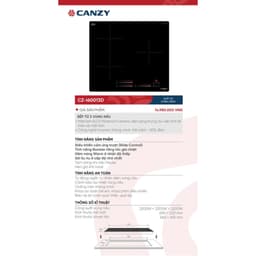 Bếp 3 từ Canzy CZ656HNT/CZ- I60013D công nghệ sôi liu riu - Inverter tiết kiệm điện - Bảo hành chính hãng 3 năm 3