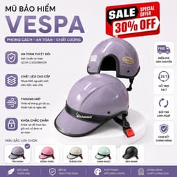 [ĐẠT CHUẨN AN TOÀN] Mũ Bảo Hiểm Vespa Luoi Trai Nam Nữ Khoét Lỗ Chừa Đuôi Tóc ABS Bền Đẹp, Dây Khóa Chắc Chắn 6