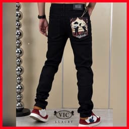 JEAN NAM PHỐI HỌA TIẾT TÚI,KHÔNG CẦN OUTFIT CẦU KỲ,JEAN ĐẸP LÀ ĐỦ CHẤT QJ-1058 VIC 2