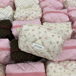 Pouch Nhiều Ngăn Chần Bông Size Lớn Túi Trang Điểm Có Ngăn Cọ Riêng Đựng Mỹ Phẩm Du Lịch Xinh T51 6