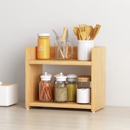 Kệ gia vị để bàn nhà bếp chất liệu gỗ MDF chống ẩm mốc LUX07 3