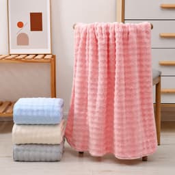 Khăn tắm siêu thấm hút 140x70cm, khăn tắm to cao cấp dạng sóng nước mềm mại, thấm hút nước tốt Bubble 5