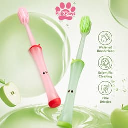 🩰PinkPaws Bàn chải đánh răng lông mềm Fun Apple dành cho trẻ em: Lông bàn chải dày nhẹ nhàng chăm sóc nướu nhạy cảm. 7