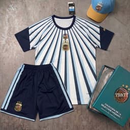 Bộ Quần Áo Bóng Đá Đội Tuyển Argentina Kỉ Niệm 125 năm - Vải Polyester Gai Thái Cao Cấp 7