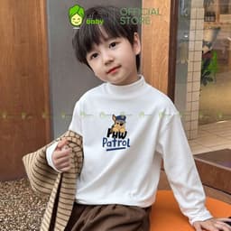 [10-29KG] Áo giữ nhiệt bé trai cao cấp KIMCHIBABY cổ cao 3p DÀY MỊN SIÊU ẤM dài tay cho bé mặc thu đông ACL601 7