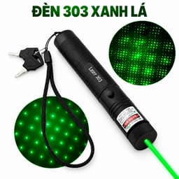 Đèn Laser 303/009 Kèm Pin 18650, Sạc Và Đầu Chiếu Hiệu Ứng, Tùy Chọn 2 Màu 3