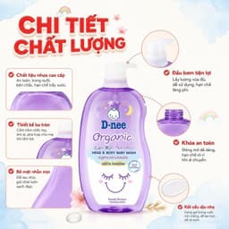 [CHÍNH HÃNG] Sữa Tắm Gội Cho Bé Dnee 2 IN 1 Tem Đại Thịnh Chính Hãng -  An Toàn Cho Bé Sơ Sinh 4