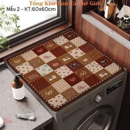 THẢM PHỦ MÁY GIẶT KÍCH THƯỚC 60×60CM – XINH XẮN, CHỐNG BẨN TIỆN DỤNG 3