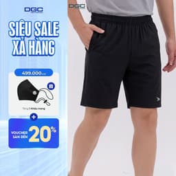 uần Short Nam Thể Thao DGC Màu Đen - Mềm Nhẹ, Mát Mịn, Co Giãn Vượt Trội - SQSBE128M-S 1
