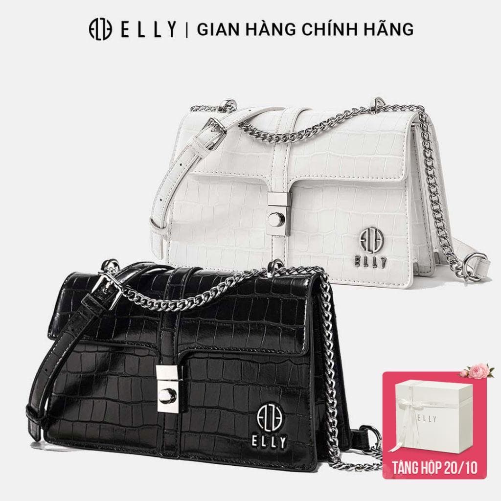 [Tặng hộp 20.10] Túi xách nữ thời trang ELLY EL323 đeo chéo đeo vai da tổng hợp cao cấp chính hãng