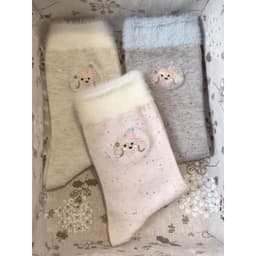 🧦 SET 4 ĐÔI TẤT HỌA TIẾT GẤU DỄ THƯƠNG – PHONG CÁCH HÀN QUỐC 6