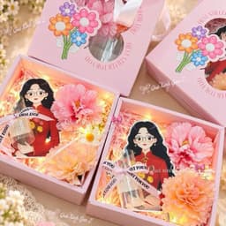 (Tặng đèn và thiệp) Set Hoa 20-11 tặng thầy cô Kèm ống phôi đựng tiền tặng Thầy Cô - Quà Tặng ý nghĩa hoa cúc tri ân 6