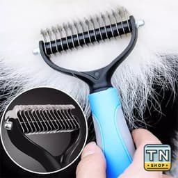 Bàn chải tẩy lông thú cưng 2 mặt, làm sạch lông nhanh chóng, gỡ rối nhẹ nhàng, mang lại thoải mái cho boss mỗi ngày. 1