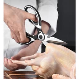 Kéo Cắt Gà, Kéo Nhà Bếp luoi Thép Trợ Lực, Kéo Đa Năng Cắt Thịt Nướng Thức Ăn Cho Bé (Có Nắp Đậy)  VOICON-[TTA11] 6