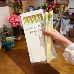 Bộ 5 Đôi Đũa Gốm Sứ Pastel Màu Xanh Hoa Ly, Bộ 5 Đôi Đũa Gốm Sứ Thiết Kế Sang Trọng Tinh Tế VOICON-[DA66] 1